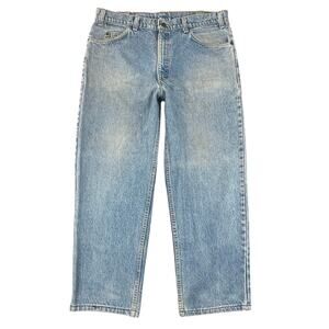 Vintage Levi’s 540 Jeans Light Wash Relaxed Fit Tapered Leg Cropped USA 36x26.5
